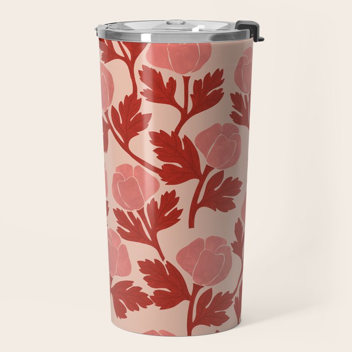 Roses pattern Travel Mug Gallery Image 2
