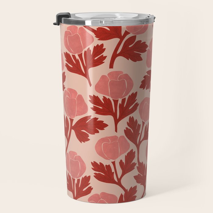 Roses pattern Travel Mug Gallery Image 3