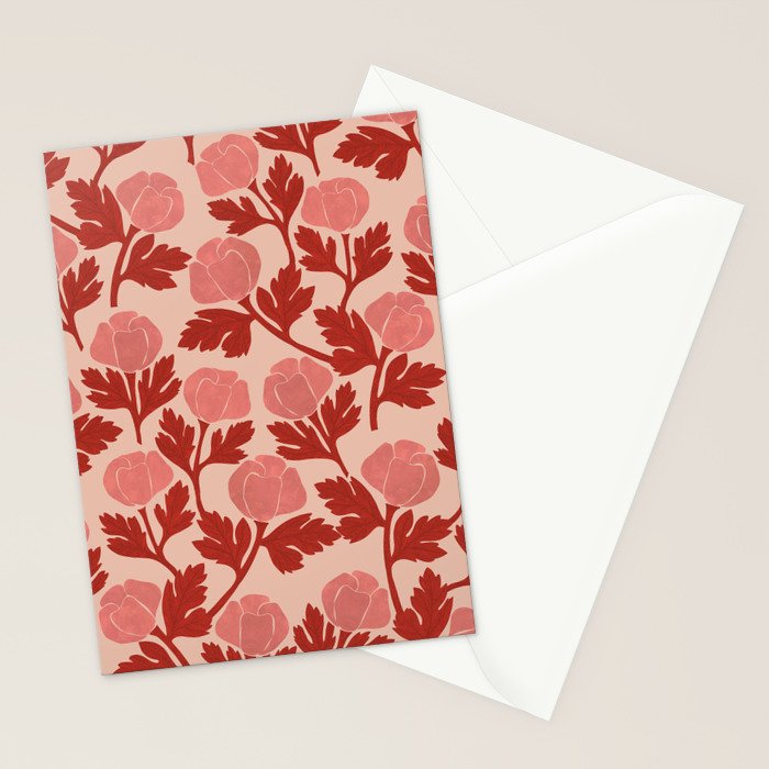 Roses pattern Stationery Card Gallery Image 2