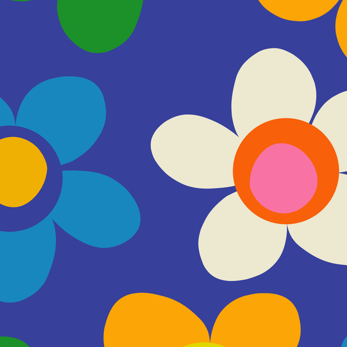 Cute and Cheerful Maisie Flowers Colorful Blue Floral Pattern Coffee Mug Gallery Image 2