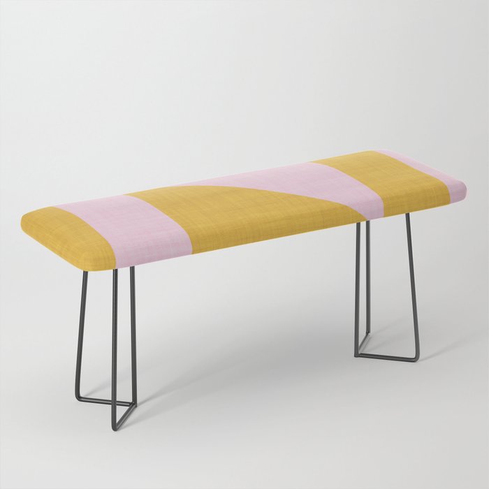 bold minimal greek geometry PInk Yellow Bench Gallery Image 1