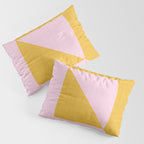 bold minimal greek geometry PInk Yellow Pillow Sham Gallery Image 3