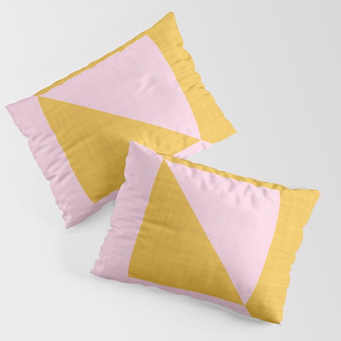 bold minimal greek geometry PInk Yellow Pillow Sham Gallery Image 3