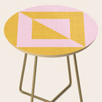 bold minimal greek geometry PInk Yellow Side Table Gallery Image 2