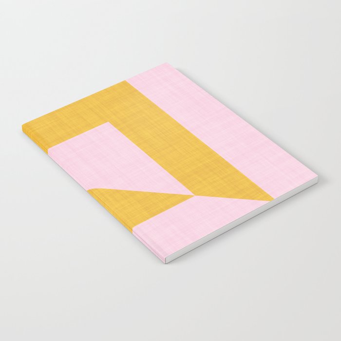 bold minimal greek geometry PInk Yellow Notebook Gallery Image 2