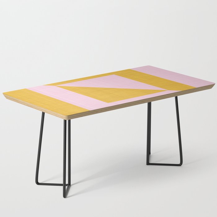 bold minimal greek geometry PInk Yellow Coffee Table Gallery Image 1