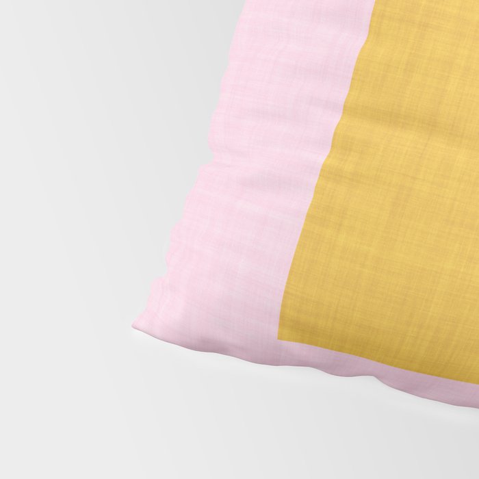 bold minimal greek geometry PInk Yellow Pillow Sham Gallery Image 4