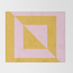 bold minimal greek geometry PInk Yellow Throw Blanket Gallery Image 2