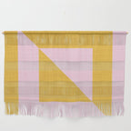 bold minimal greek geometry PInk Yellow Wall Hanging Gallery Image 1