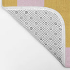 bold minimal greek geometry PInk Yellow Bath Mat Gallery Image 2