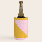 bold minimal greek geometry PInk Yellow Wine Chiller Gallery Image 1