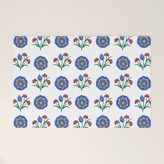 Iznik Motif  Welcome Mat Gallery Image 1