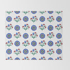Iznik Motif  Throw Blanket Gallery Image 2