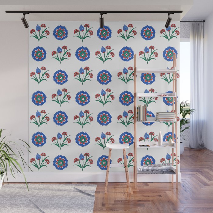 Iznik Motif  Wall Mural Gallery Image 1