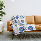 Iznik Motif  Throw Blanket Gallery Image 1