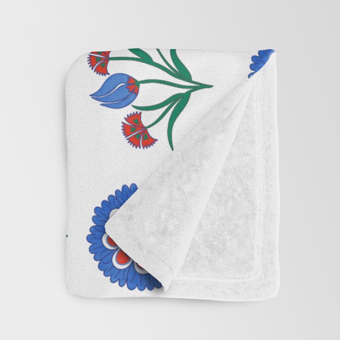 Iznik Motif  Throw Blanket Gallery Image 3