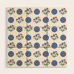 Iznik Motif  Wood Wall Art Gallery Image 1