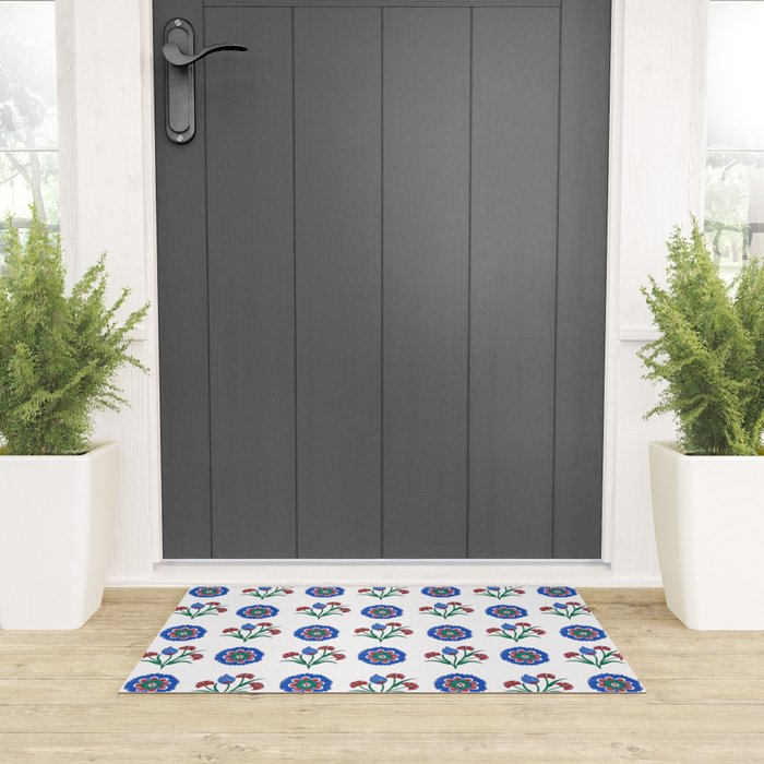 Iznik Motif  Welcome Mat Gallery Image 3