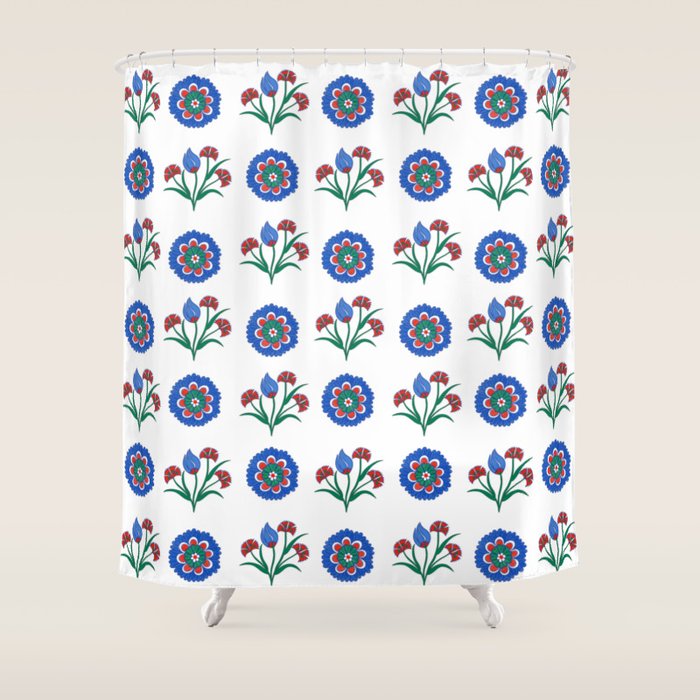 Iznik Motif  Shower Curtain Gallery Image 1
