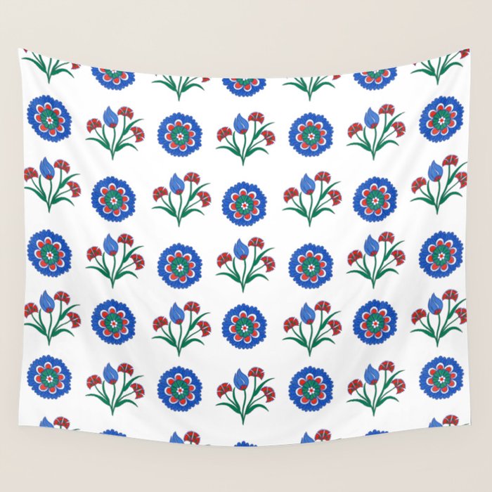 Iznik Motif  Wall Tapestry Gallery Image 1