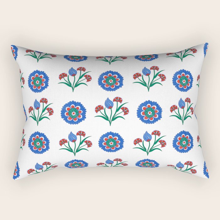 Iznik Motif  Rectangular Pillow Gallery Image 1