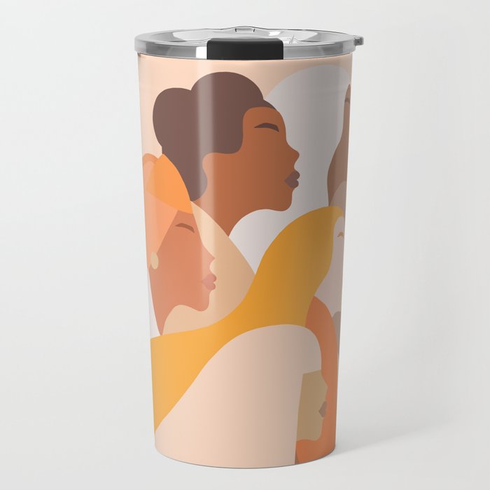Girl Power - Strong womenâs Portrait 1. Neutral Travel Mug Gallery Image 1
