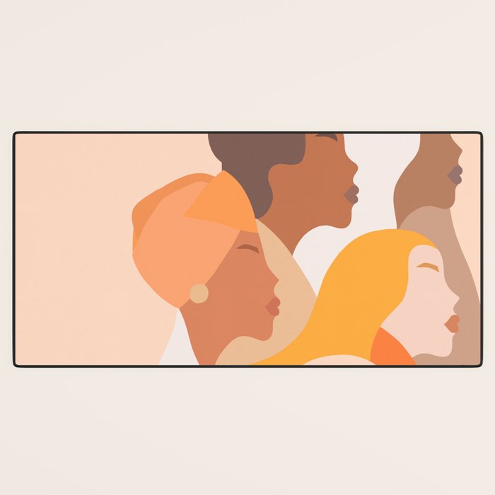 Girl Power - Strong womenâs Portrait 1. Neutral Desk Mat Gallery Image 3
