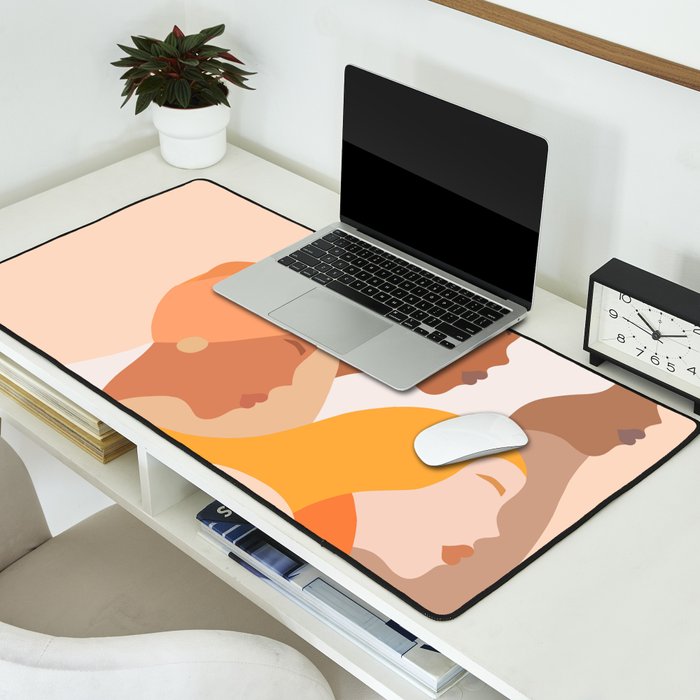 Girl Power - Strong womenâs Portrait 1. Neutral Desk Mat Gallery Image 2