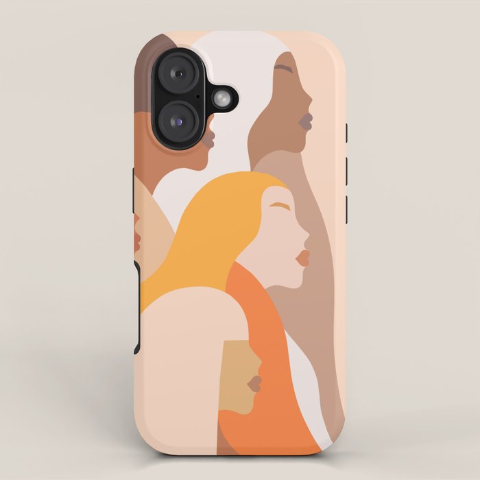 Girl Power - Strong womenâs Portrait 1. Neutral iPhone Case Gallery Image 1