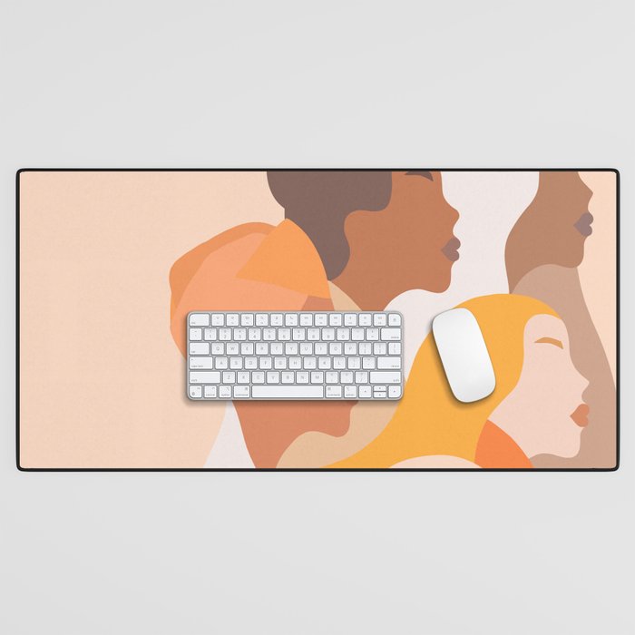 Girl Power - Strong womenâs Portrait 1. Neutral Desk Mat Gallery Image 1