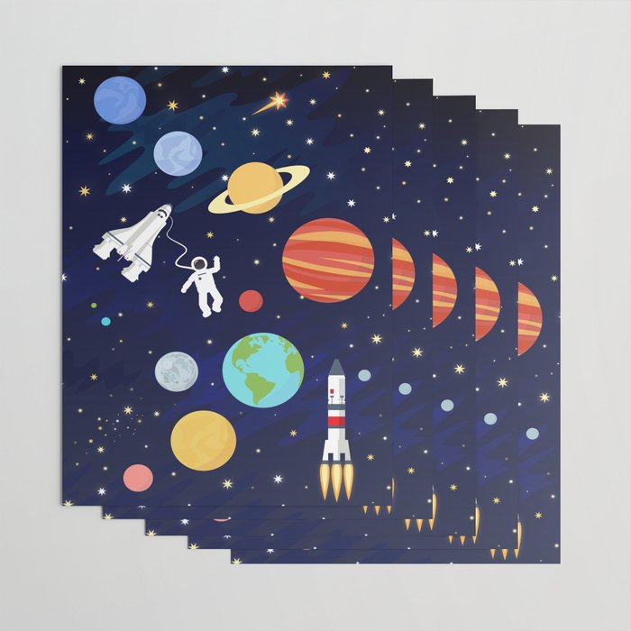 In space Wrapping Paper Gallery Image 3