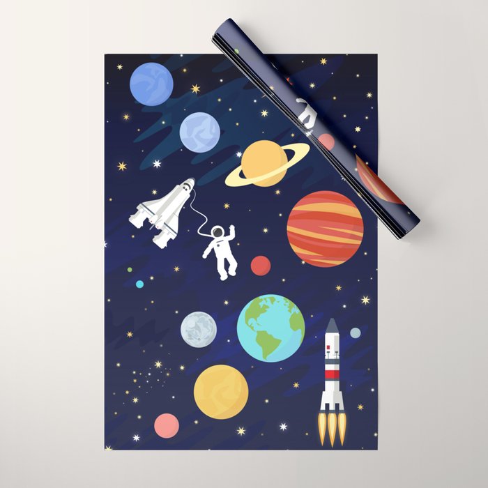 In space Wrapping Paper Gallery Image 1