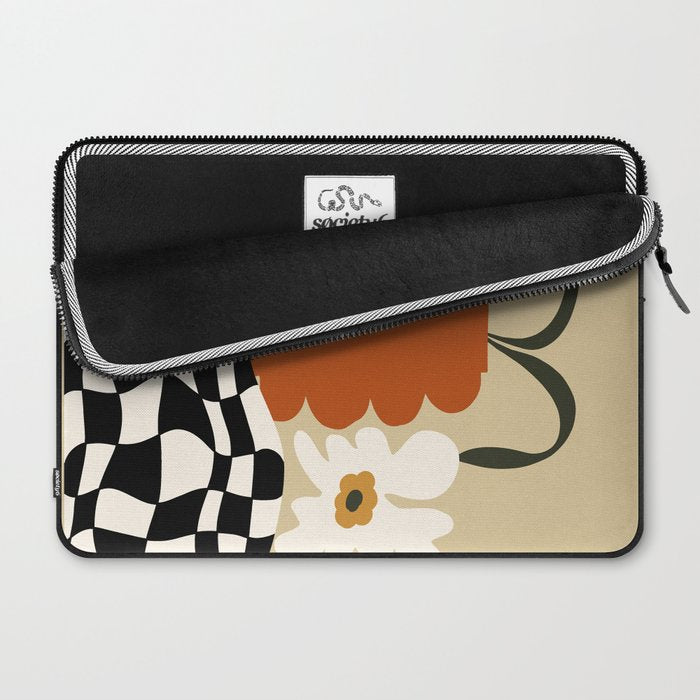 Vintage matisse floral check  Laptop Sleeve Gallery Image 2