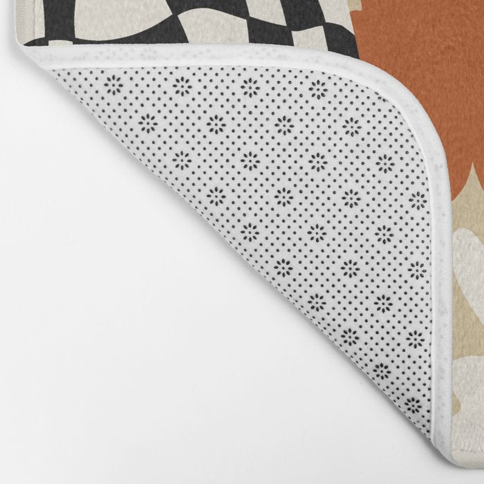 Vintage matisse floral check  Bath Mat Gallery Image 2