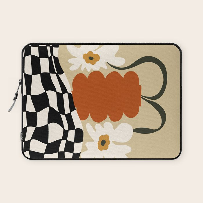 Vintage matisse floral check  Laptop Sleeve Gallery Image 1