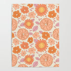 Vintage hand drawn flower art pattern Poster Gallery Image 4