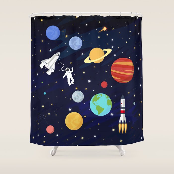 In space Shower Curtain Gallery Image 1