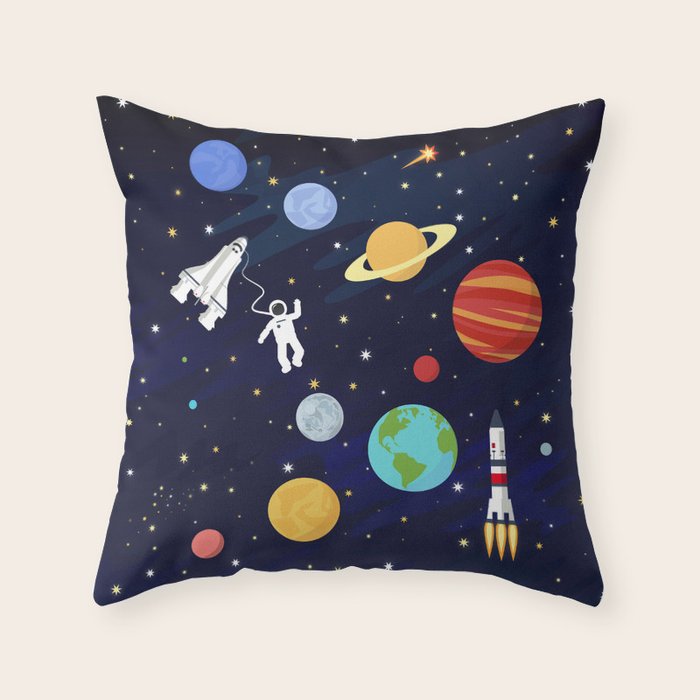 In space Throw Pillow Gallery Image 6