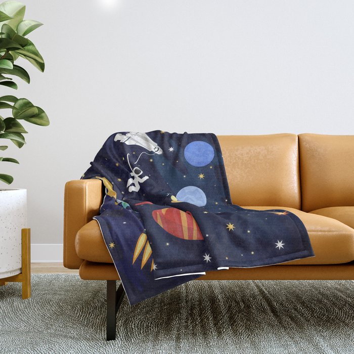 In space Throw Blanket Gallery Image 1
