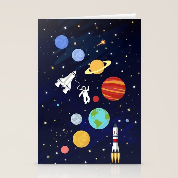 In space Stationery Card Gallery Image 2