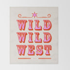 Wild Wild West Cowboy Typography Throw Blanket Gallery Image 2