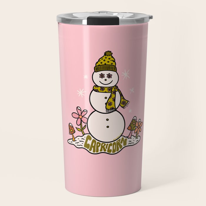 Capricorn Snowman Travel Mug Gallery Image 1
