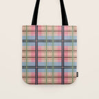 Pastel Tartan Delight Tote Bag Gallery Image 1