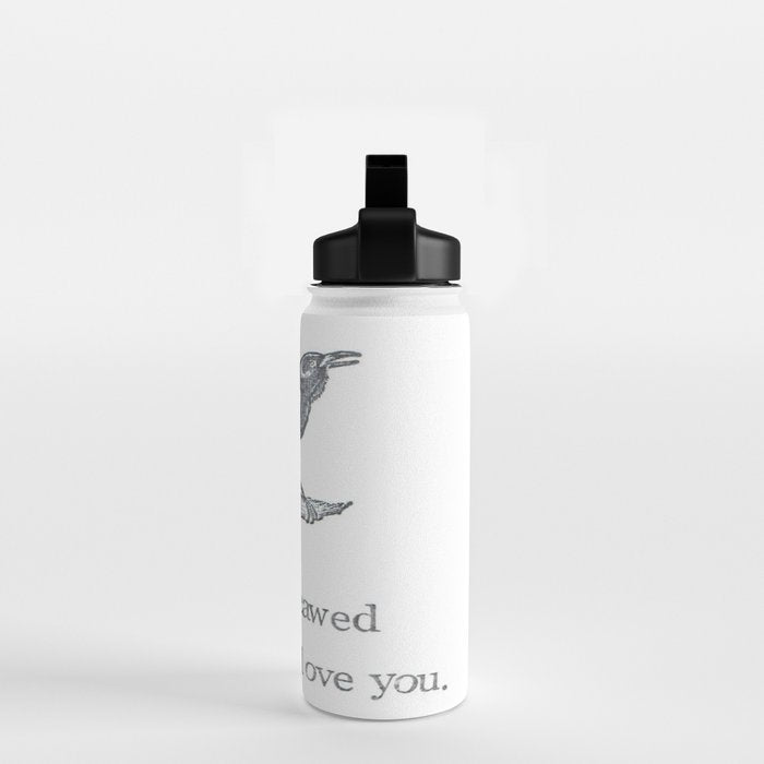 I Just Cawed To Say I Love You Water Bottle Gallery Image 2