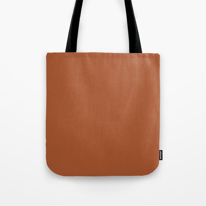 Clay Solid Deep Rich Rust Terracotta Colour Tote Bag Gallery Image 1
