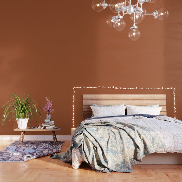 Clay Solid Deep Rich Rust Terracotta Colour Wallpaper Gallery Image 1