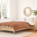 Clay Solid Deep Rich Rust Terracotta Colour Duvet Cover Gallery Image 2