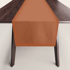 Clay Solid Deep Rich Rust Terracotta Colour Table Runner Gallery Image 1