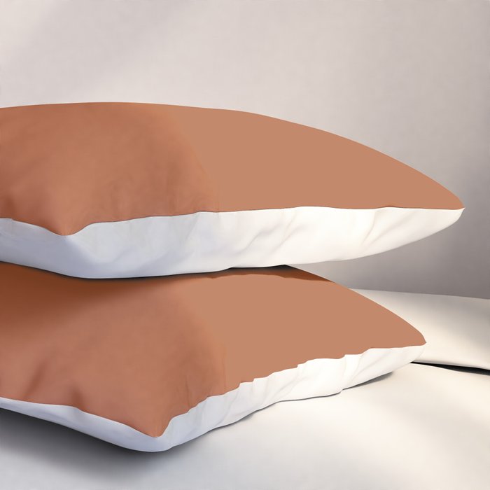 Clay Solid Deep Rich Rust Terracotta Colour Pillow Sham Gallery Image 3