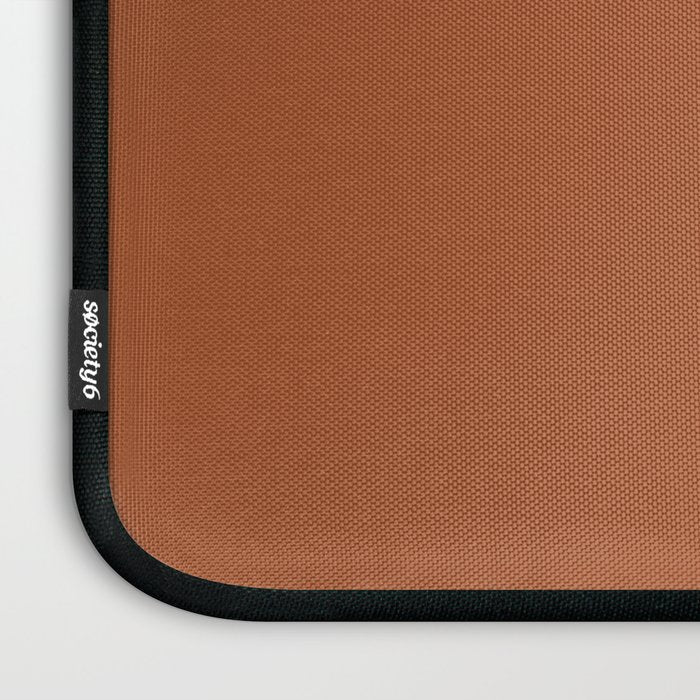 Clay Solid Deep Rich Rust Terracotta Colour Laptop Sleeve Gallery Image 3